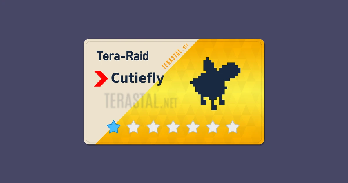 Tera Raid Cutiefly 1 Star Steel Counter and Guide — Terastal Calculator