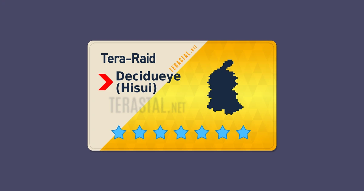 Tera Raid Decidueye (Hisui) 7 Star Grass Counter and Guide — Terastal ...